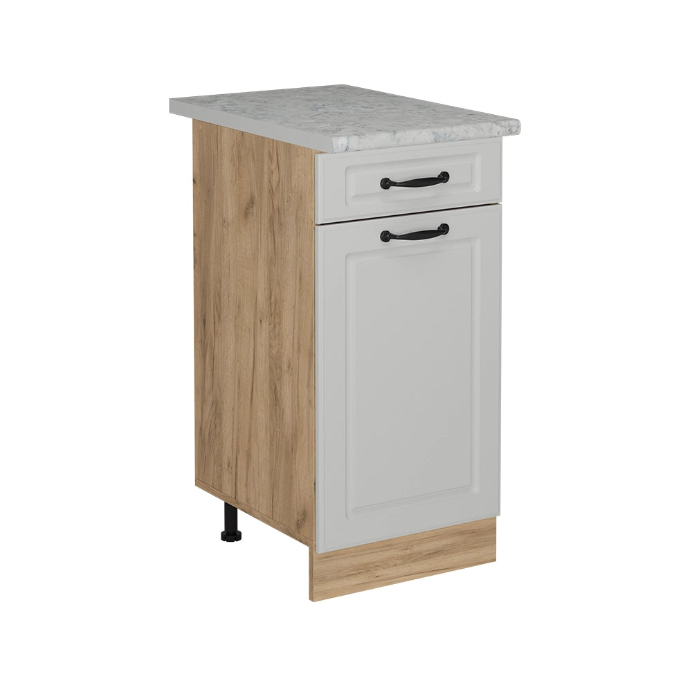 Vicco Mobiletto base per cucina Bianco casa di campagna 40 cm PL Marmo