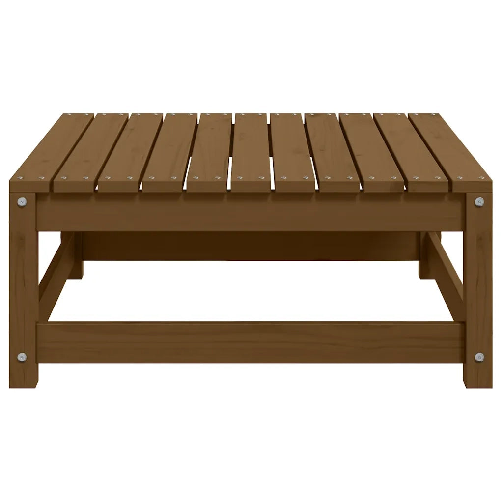 Poggiapiedi da Giardino e Cuscini 2 pz Marrone Miele Legno Pino cod mxl 78137