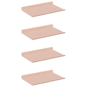 4 pz Mensola | Ripiano | Scaffale sospesa Rosa 30 x 18 x 2,5 cm Acciaio