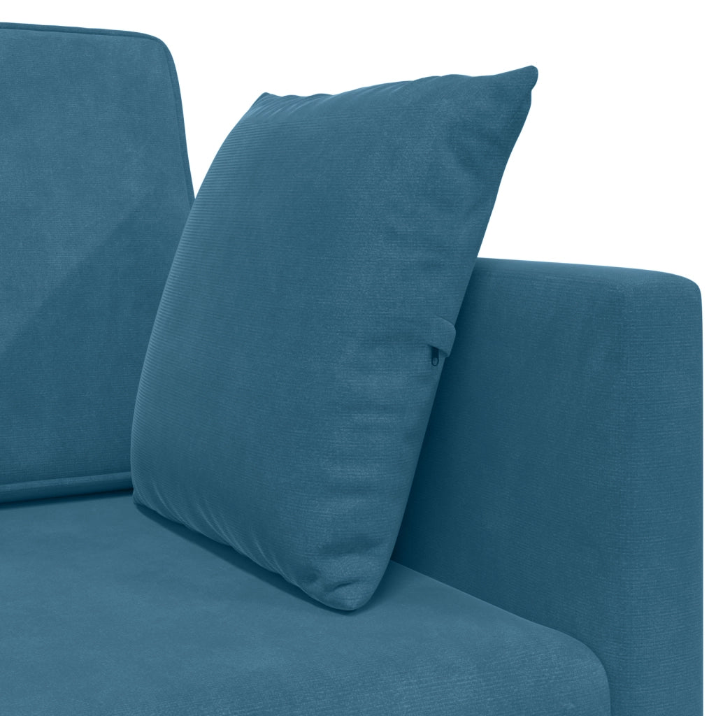 Divano Letto 2-in-1 Blu 213x144x60 cm Velluto