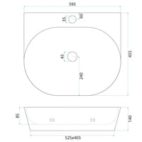 Lavabo Da Appoggio In Ceramica Rea Kim 60