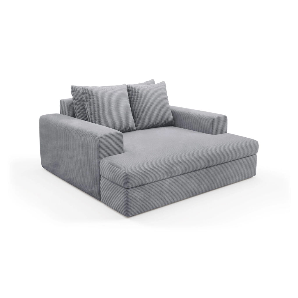 Comazzo, Divano Fisso 2 Posti Cuscini Sfoderabili, 162x167x86h cm Grigio Chiaro