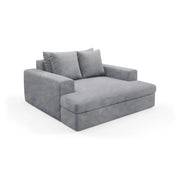 Comazzo, Divano Fisso 2 Posti Cuscini Sfoderabili, 162x167x86h cm Grigio Chiaro