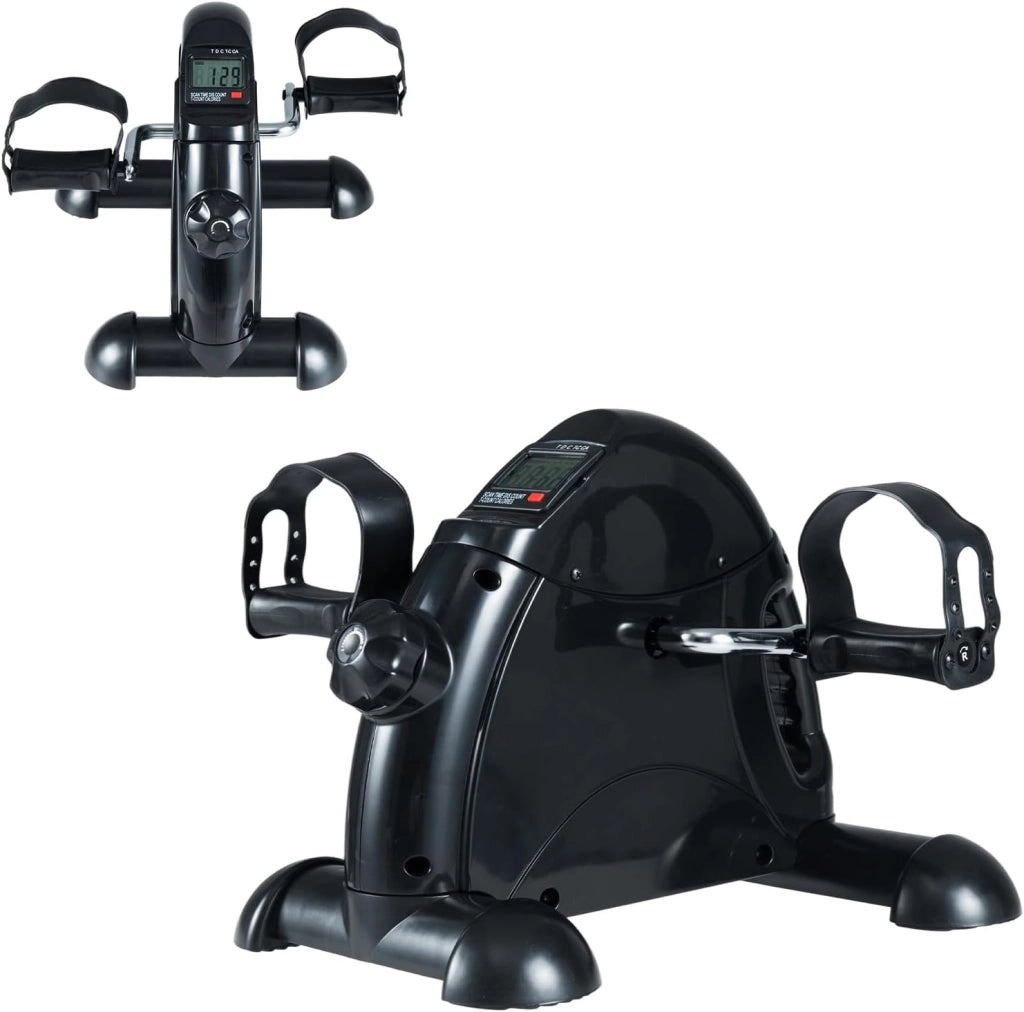 Guarnitura elettrica con display LCD, dispositivo ellittico elettrico, resistenza regolazione manuale, bicicletta ellittica 2 in 1, allenamento gambe e braccia, per casa, ufficio