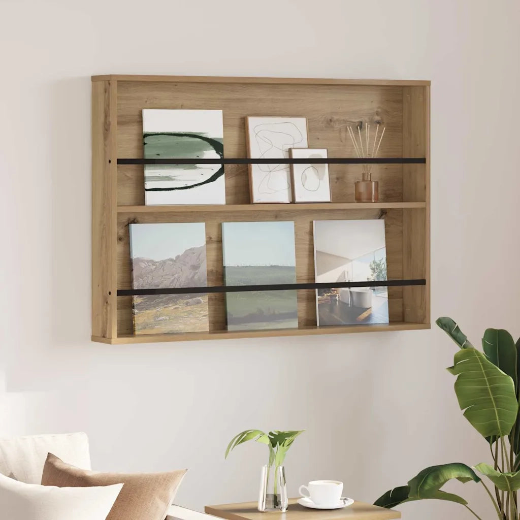 Scaffale per riviste Rovere artigianale 100 x 12 x 70 cm