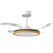 Ventilatore a Soffitto con Luce LED 80W DC Reversibile Telecomando 6 Velocit¨¤ Timer ?95 cm ¨C zephmum ¨C Naturale