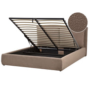 Letto matrimoniale marrone con contenitore 160 x 200 cm camera da letto moderna