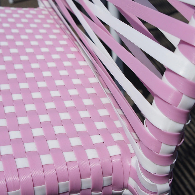 Chaise en rÃ©sine tressÃ©e PRIMAVERA Rose