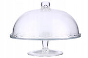 Alzata per torta KADAX con coperchio in vetro, supporto, piatto, 29 cm, idea regalo