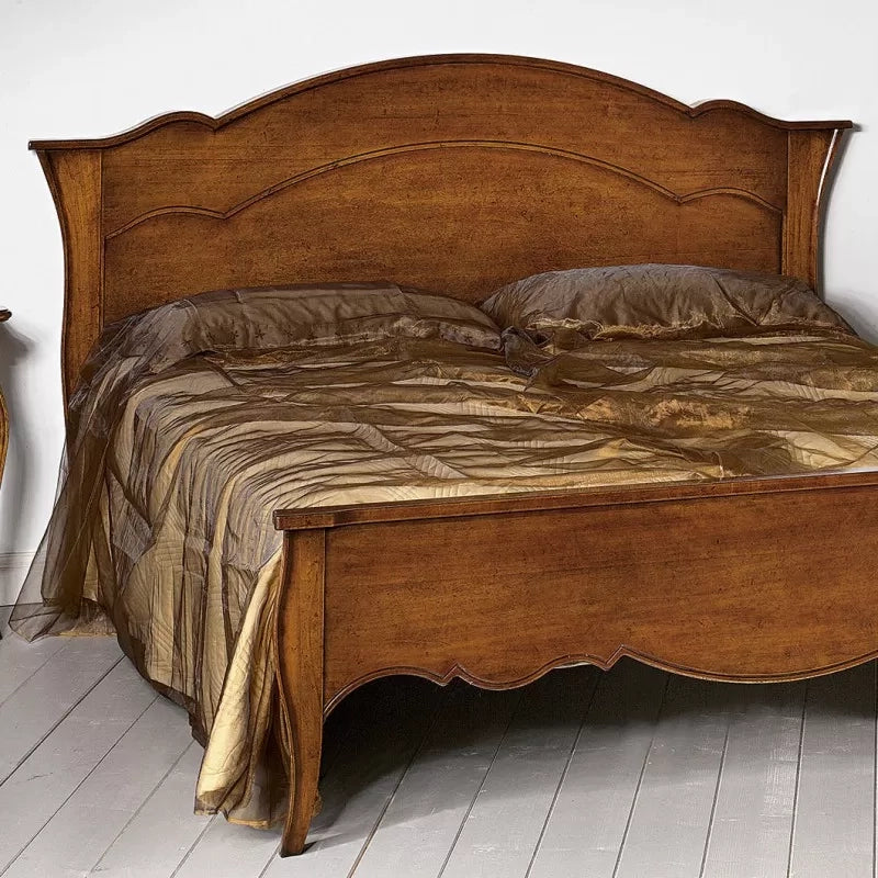 Letto matrimoniale legno tinta noce  l 195 h 119 p 211 - Mobili 2G