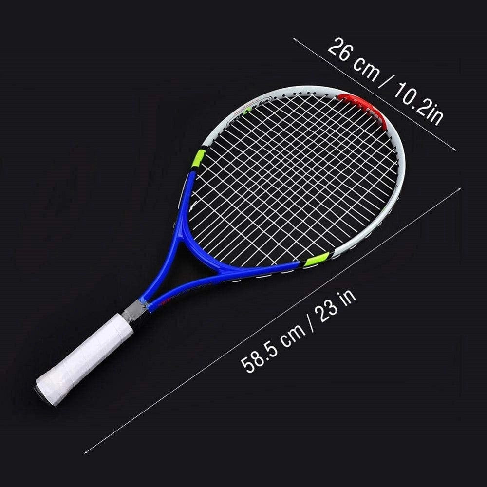 Trade Shop - Racchetta Da Tennis Junior Corda Resistente Allenamento Bambini Borsa Trasporto -