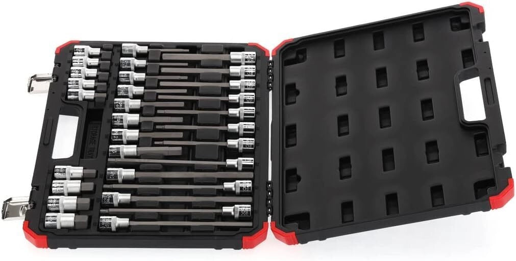 GEDORE RED R68003030 Set di Inserti per Cacciavite 1-2'' 30 Pezzi in Acciaio al Cromo-Vanadio con Valigetta Plastica colore Rosso