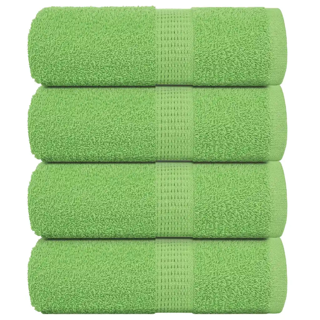 Asciugamani Ospiti 4 pz Verde Mela 30x50 cm 360 g/mÂ² Cotone
