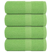 Asciugamani Ospiti 4 pz Verde Mela 30x50 cm 360 g/mÂ² Cotone