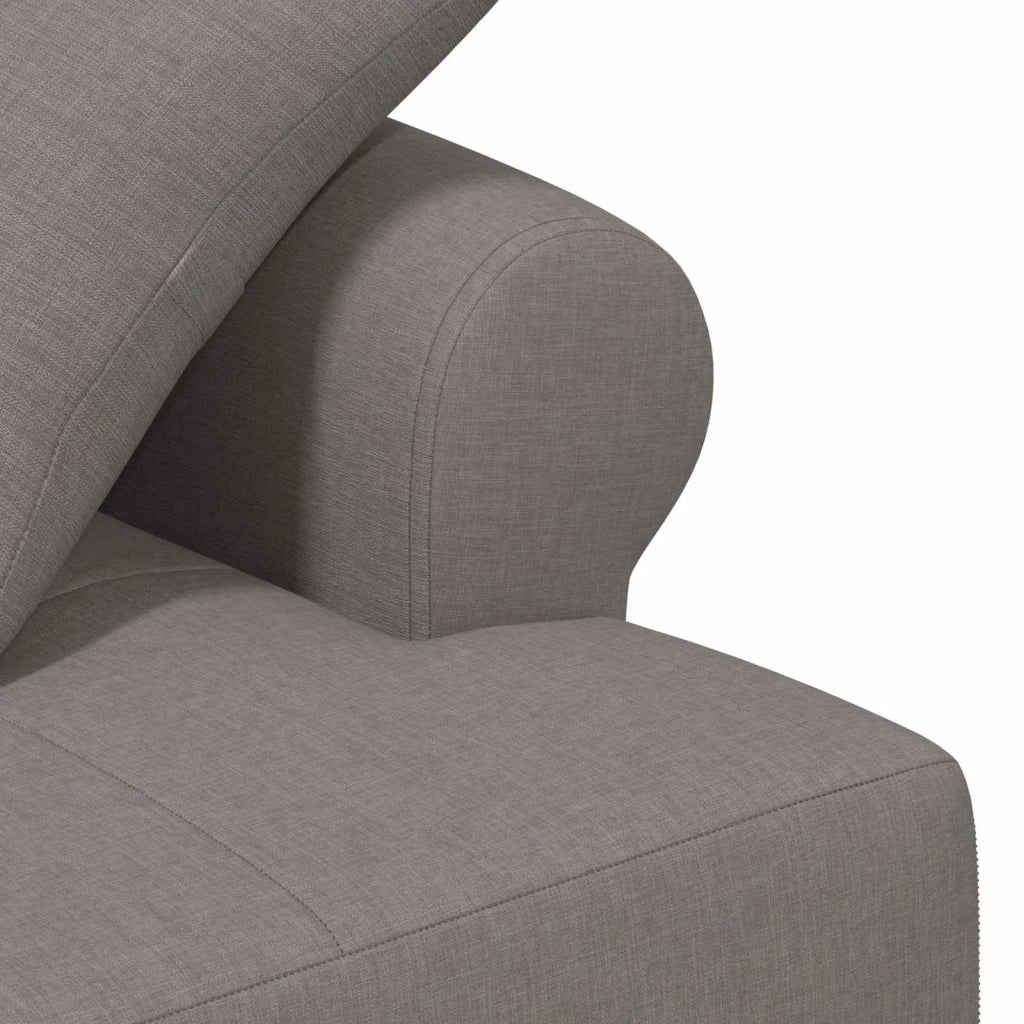 Loveseat con bottoni imbottiti Tortora 120 x 65 x 79 cm Tessuto 42041815