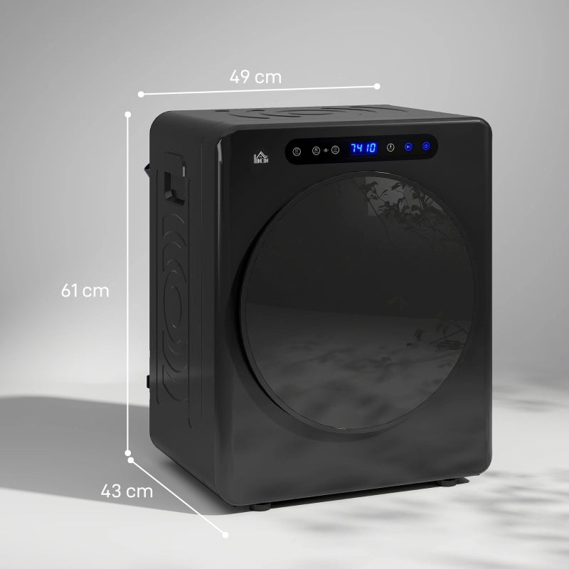 Asciugatrice, 6 programmi, 40-60¡æ, capacit¨¤ 4 kg, compatta, comandi touch, nera