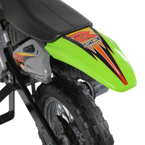 Moto Cross Elettrica per Bambini 6V con Rotelle Verde