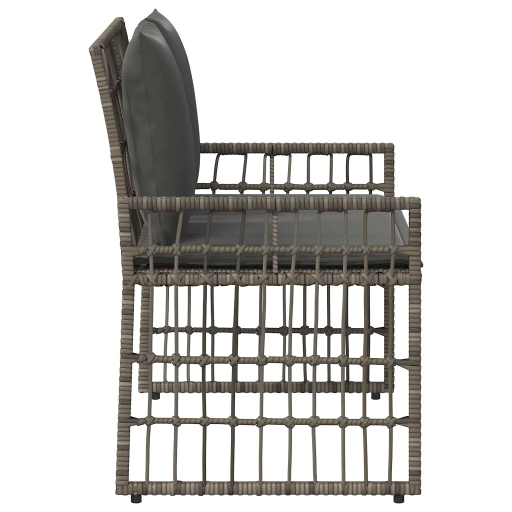 Panchina da esterno Grigio e Grigio Scuro 116 x 55 x 82 cm