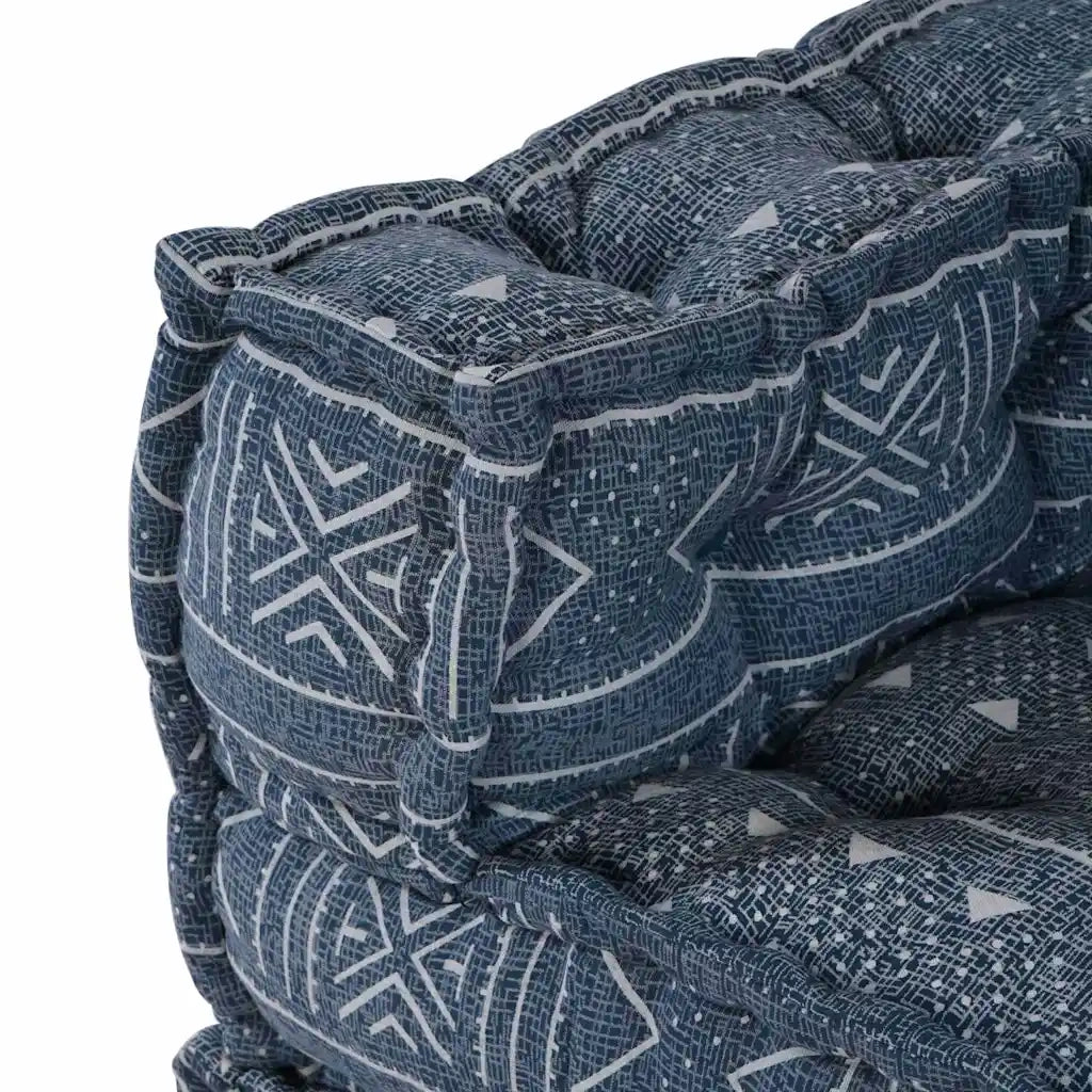 Unità di Divano Modulare Stampa Indigo 70 x 70 x 56 cm Tessuto 4019062