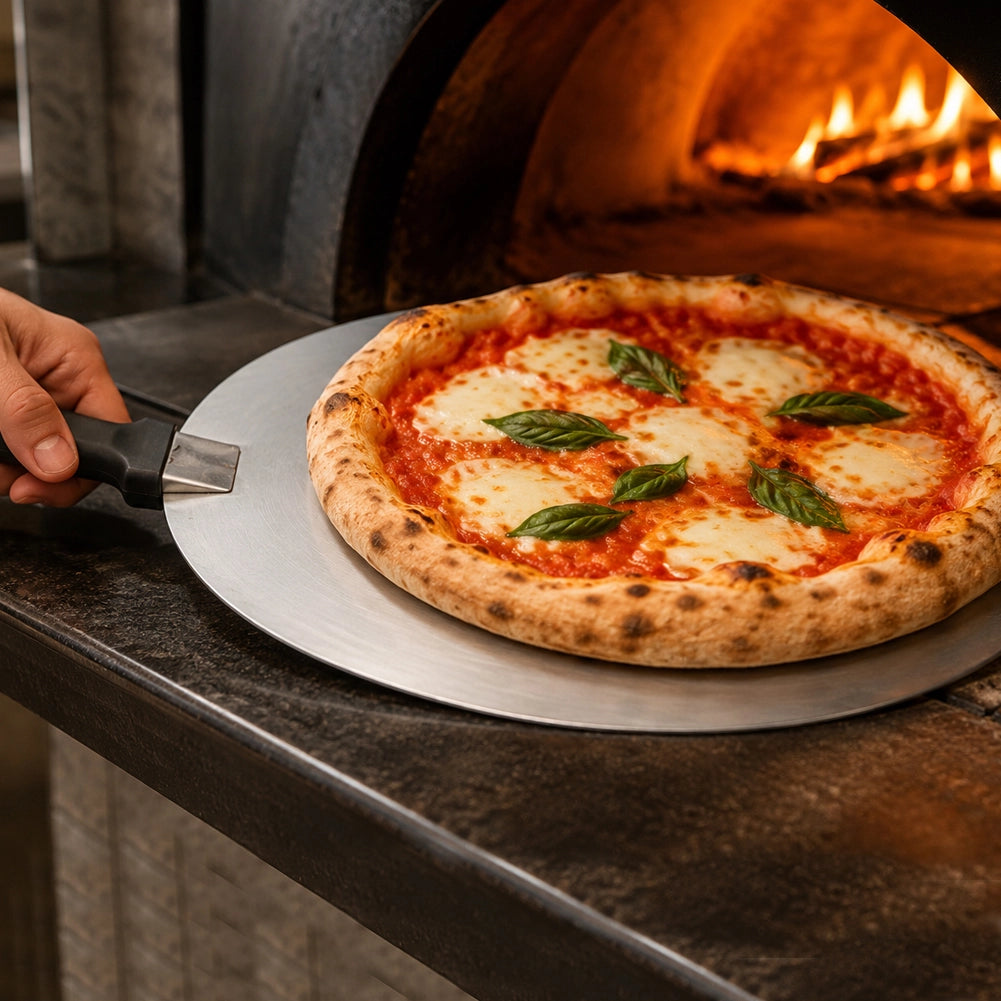 Set 3 Pezzi Accessori Pizza Spatola Pala e Taglierina Apribottiglie Integrato