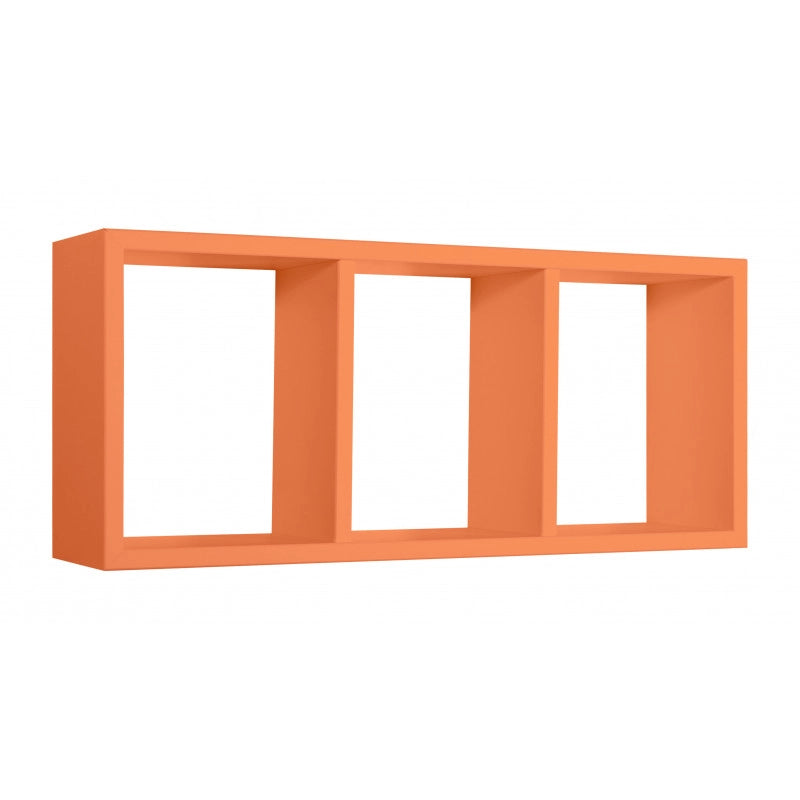 Mensola da Muro, Libreria Sospesa, Libreria da Parete, Scaffale da Parete, Arancione, 70x30 p15,5 cm - Tristano