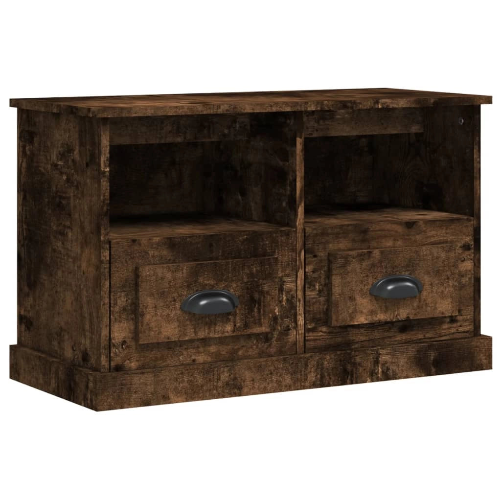 Mobile TV multimediale mensola TV credenza TV sala da pranzo soggiorno camera da letto rovere affumicato 80 x 35 x 50 cm legno ingegnerizzato marrone 02_0027390