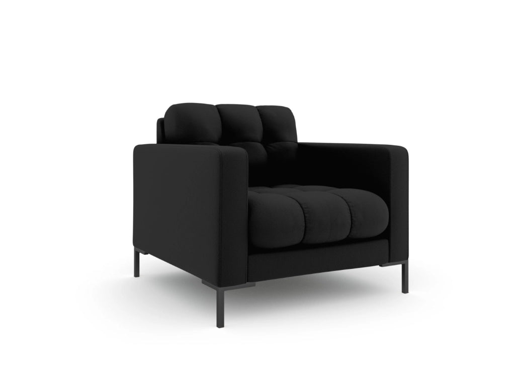 Cosmopolitan Design - Poltrona "Bali" in tessuto strutturato nero 