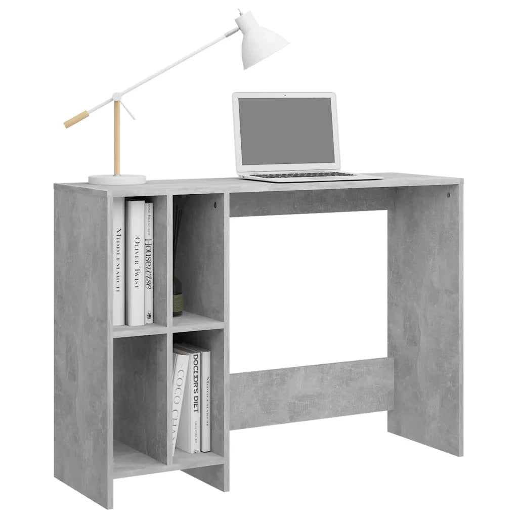 Scrivania Portatile-Scrivanie per ufficio e studio-Scrittoio Grigio Cemento 102,5x35x75 cm Multistrato