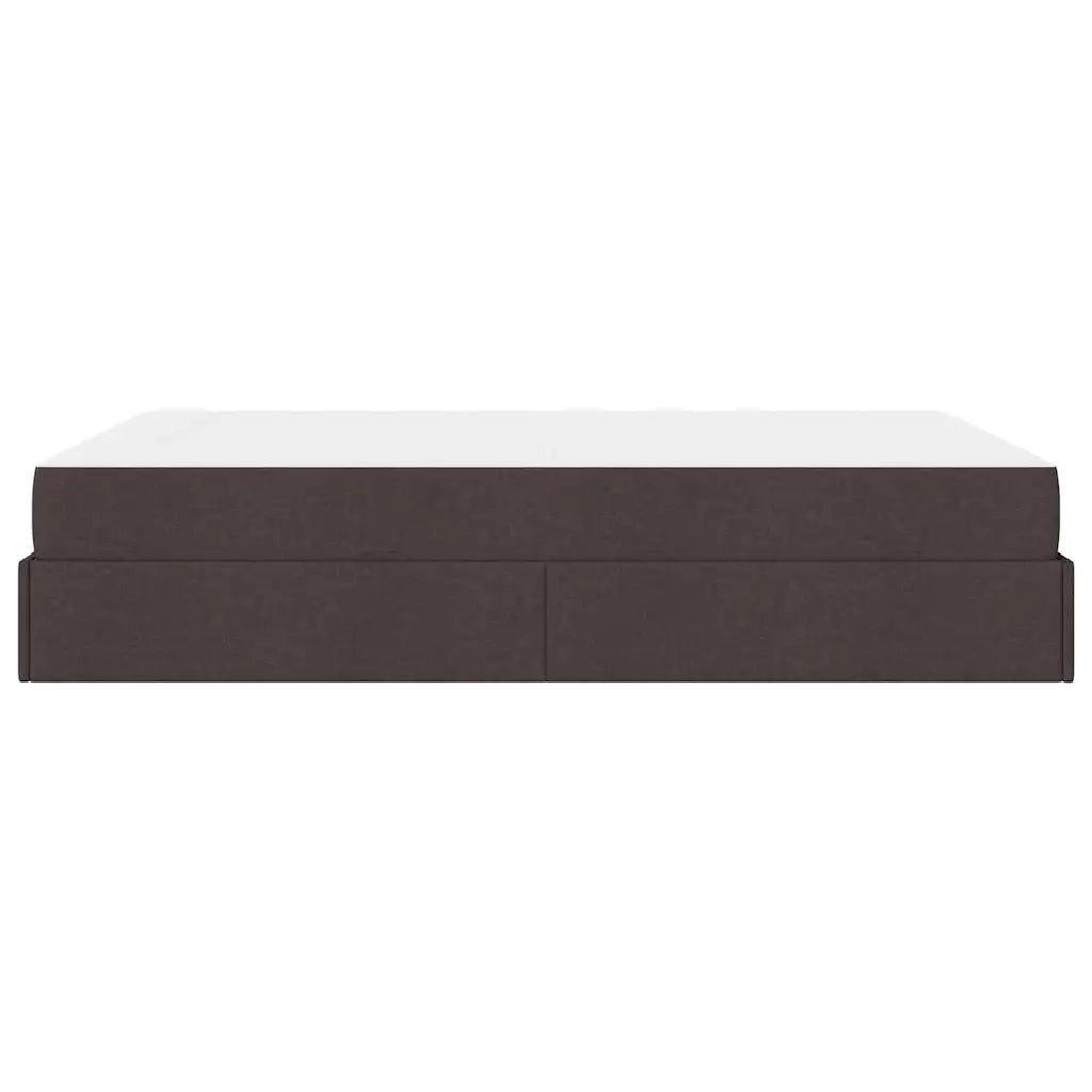 vidaXL Struttura del letto Marrone scuro 140 x 190 cm Tessuto