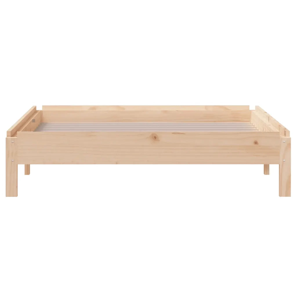 Letto singolo | Letto per adulti | Letto Impilabile 90x190 cm in Legno Massello di Pino