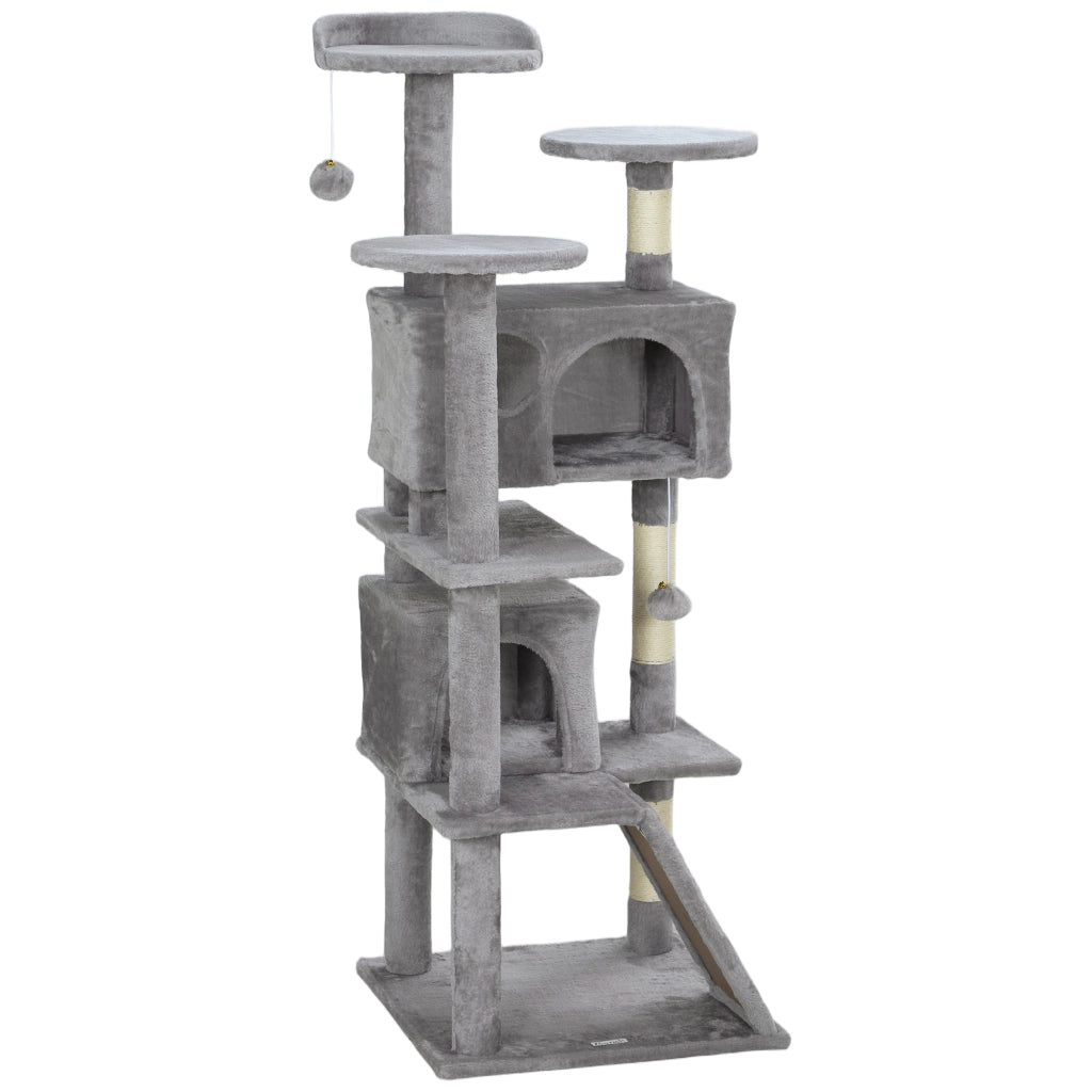 Albero per gatti ¨C zephmum ¨C 49x49x138 cm grigio chiaro