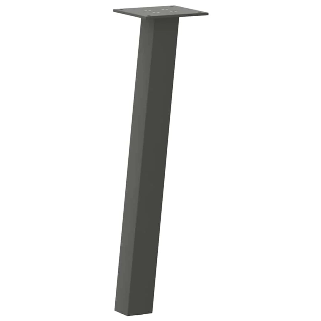 Set di 4 gambe per tavolino da caffè 42 cm in acciaio antracite design contemporaneo pratico e robusto 02_0056787