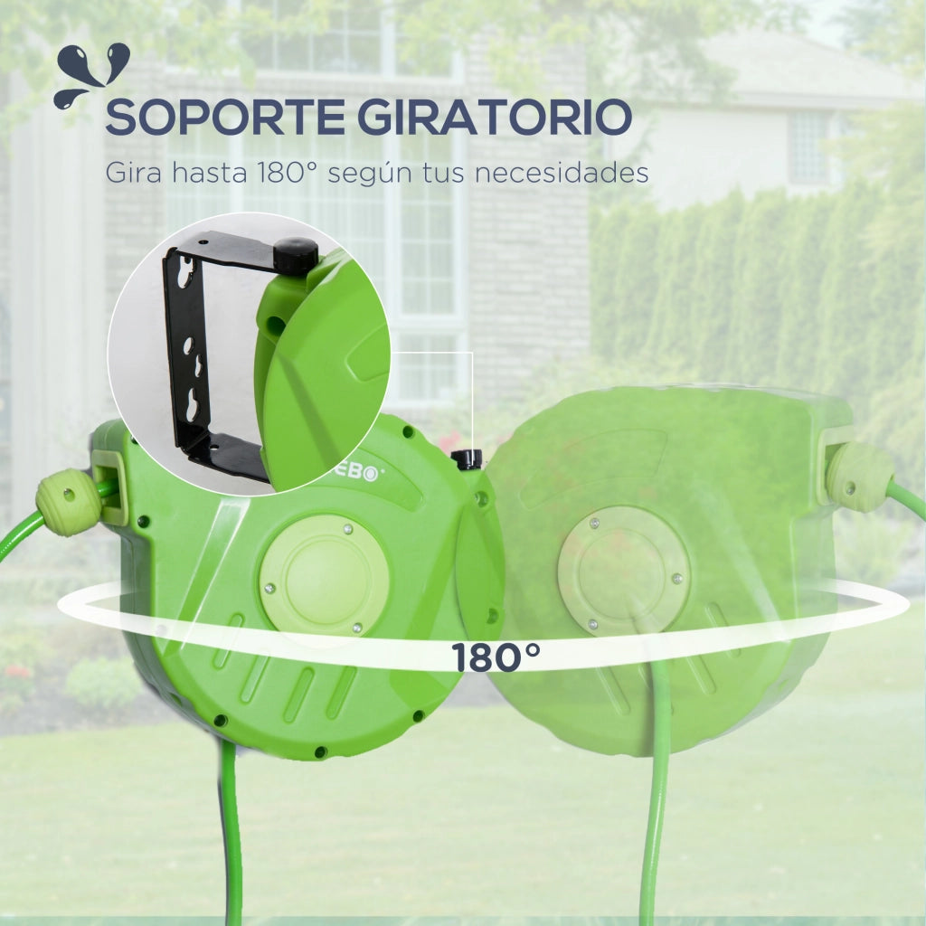 Carrello per Tubo Irrigazione 10m ¨C zephmum ¨C Grigio, Polipropilene, 40x30x80 cm