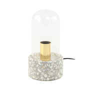 Lampada da tavolo Curacao in terrazzo e vetro