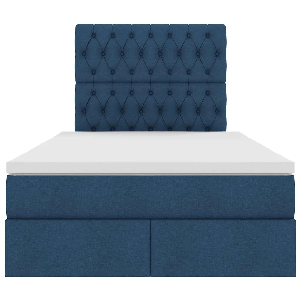 Letto con contenitore e materasso Blu 120 x 200 cm Poliestere