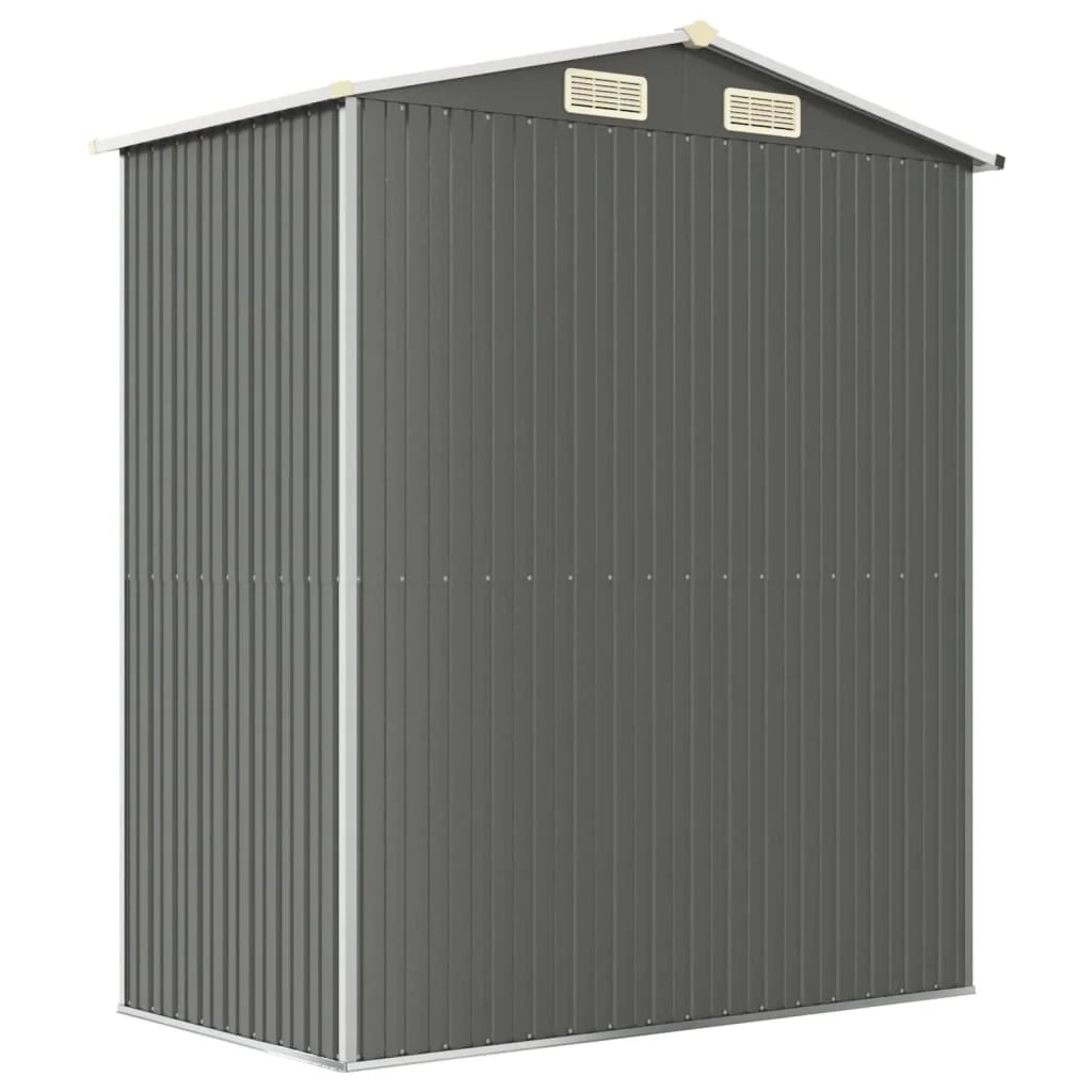 Casetta da giardino cabina ripostiglio capanno da esterno capanno per attrezzi robusta colore chiaro 192 x 108 x 223 cm acciaio zincato grigio 02_0022253
