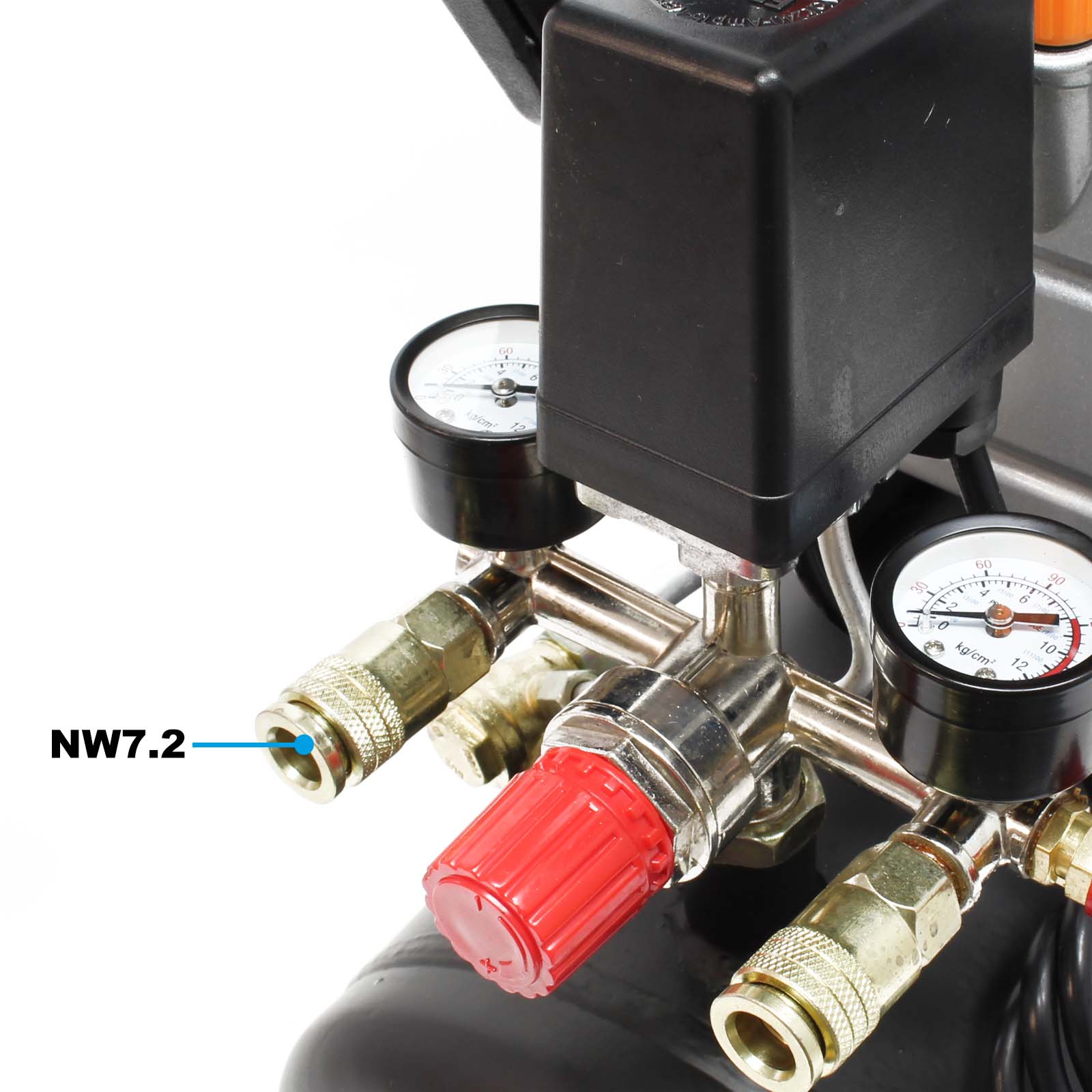 Compressore 24 litri con rotelle motore da 1,1 kW aria compressa da 8 bar