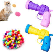 Due giocattoli per gatti interattivi con 60 palline di piuma - giocattoli per gatti con effetto sorpresa - colore blu e viola