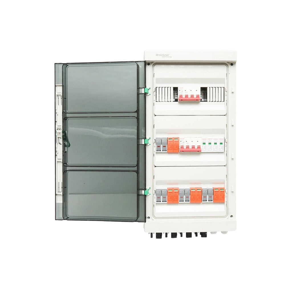 Quadro fusibili equipaggiato DC/AC per sistemi fotovoltaici 10–20 kW con inverter ON/OFF Grid prosumer