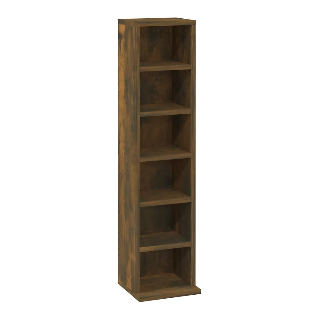 Mobile Porta CD Rovere Fumo 21x20x88 cm in Legno Multistrato cod mxl 78307