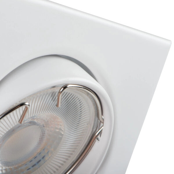 Kanlux ALOR faretto incasso quadrato bianco orientabile GU10