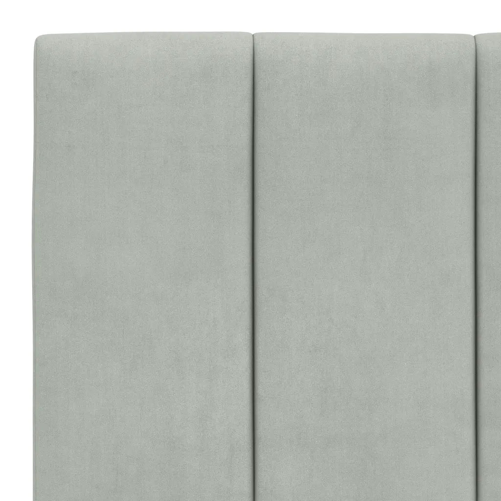 Cuscino Testiera Hanko Grigio Chiaro 100 cm in Velluto 374655