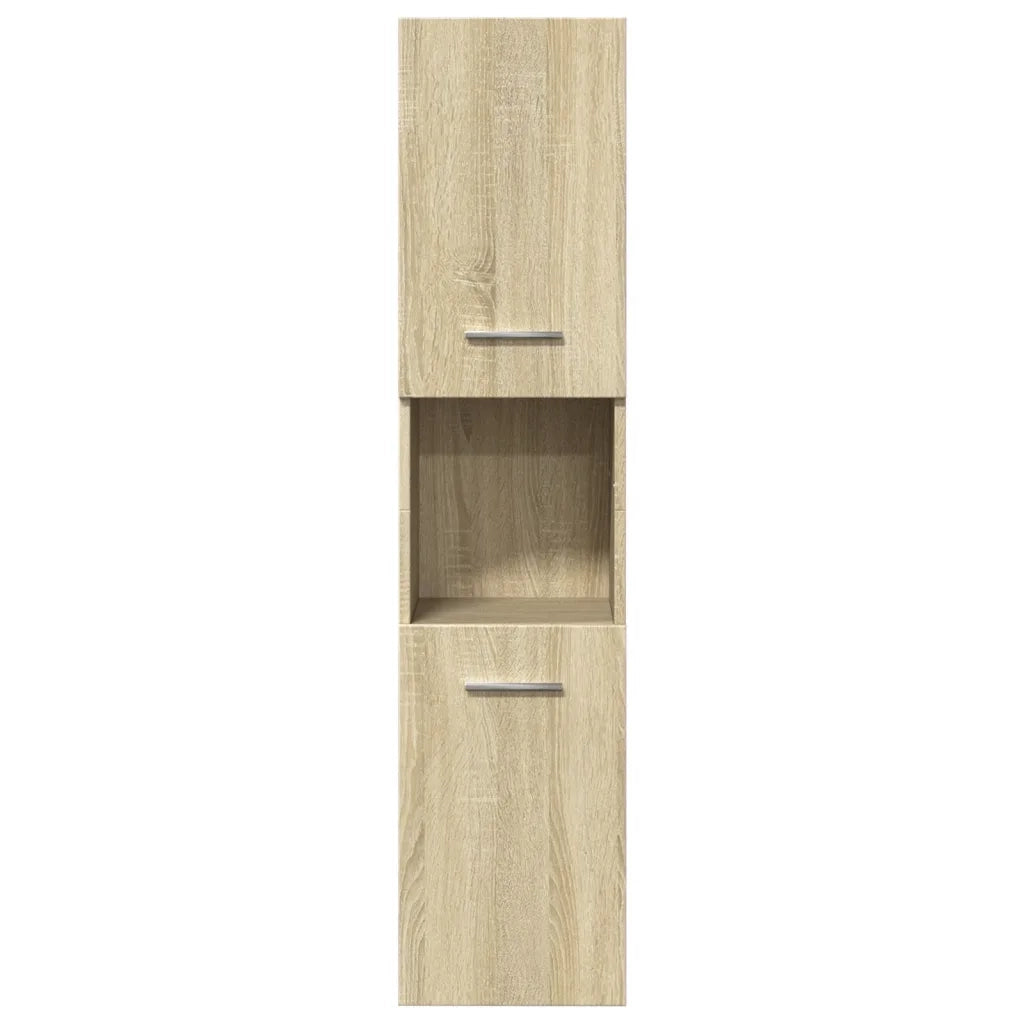 Set Mobili da Bagno 4 pz Rovere Sonoma in Legno Multistrato 3324999