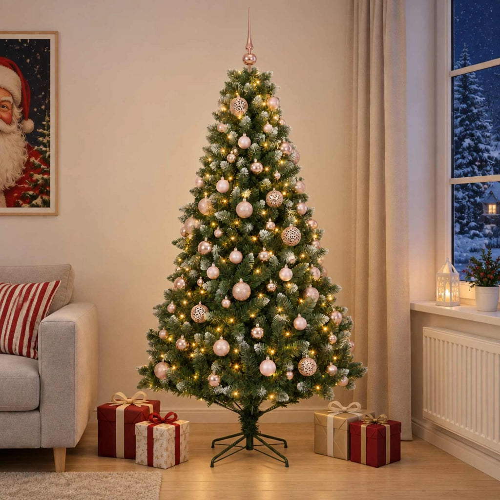Albero di Natale Artificiale con Palline 240 cm 300 LED 3461339