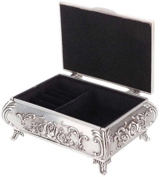 Organizzatore di trucchi in stile antico - 9 x 6,5 x 4 cm - Per anelli e gioielli - Ideale come regalo per donne - Vintage.
