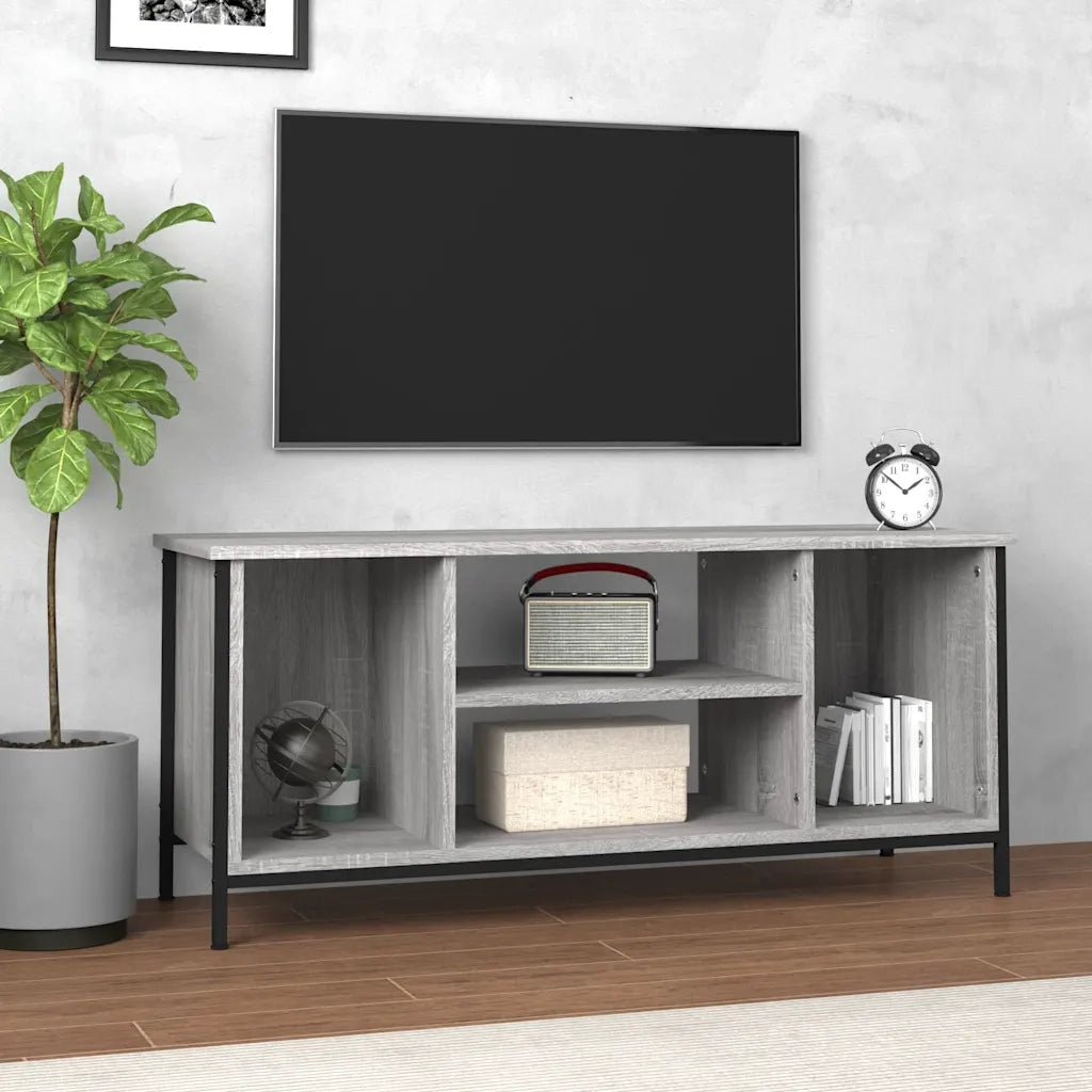 Mobile TV Grigio Sonoma 102x35x45 cm in Legno Multistrato 826288