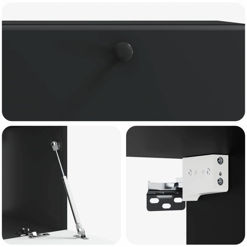 Mobile Porta TV da Muro 78,5 x 41 x 30 cm Nero 899196