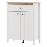 Russel, Mobile da Ingresso un Cassetto, 86x40x111h cm Bianco