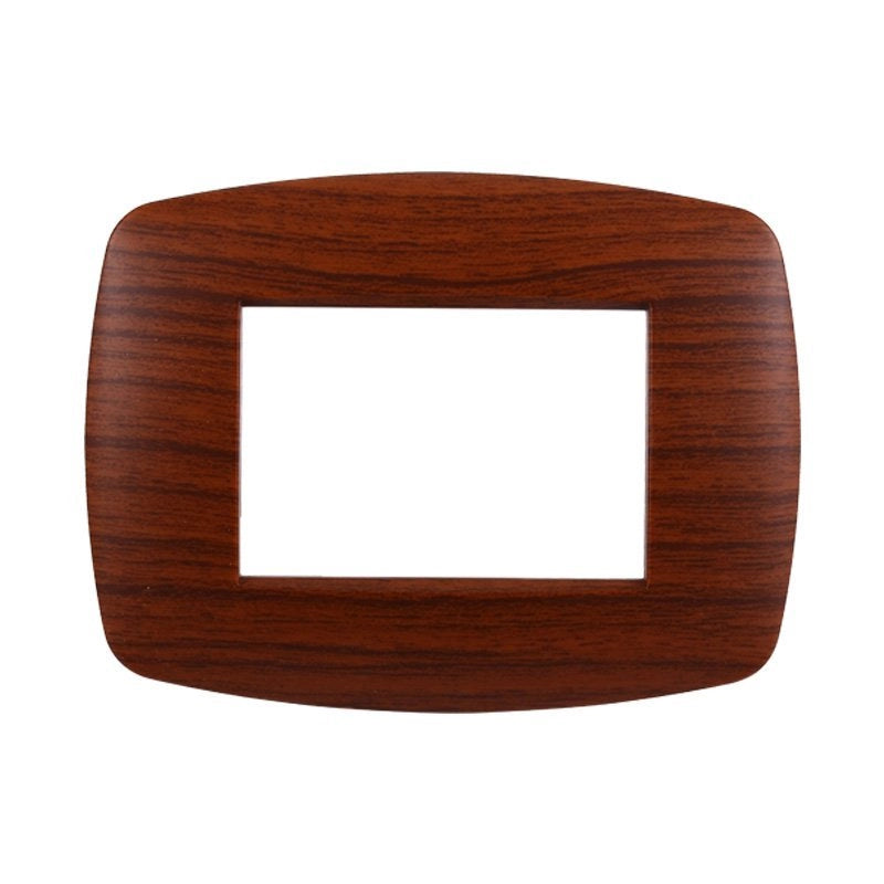 Placca Slim Serie Space 3P Colore Radica Compatibile Con Bticino Living Light