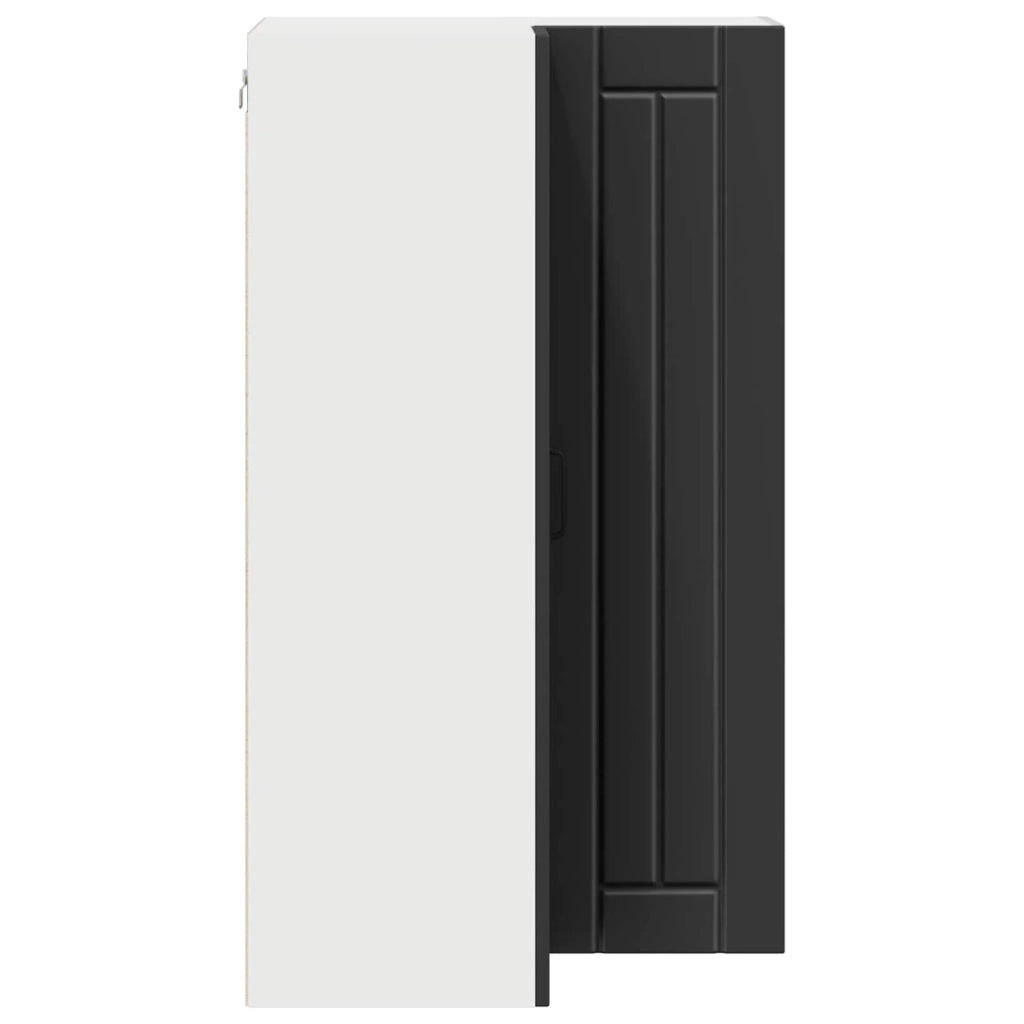 Mobile da cucina rettangolare moderno 57 x 57 x 100 cm stile contemporaneo pratico in legno composito nero 02_0054172